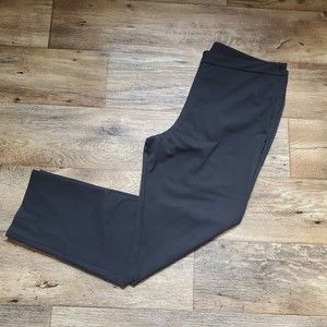 Ministry of Supply Women's Work Black Straight Leg Pants Casual Sz 14 Side Zip